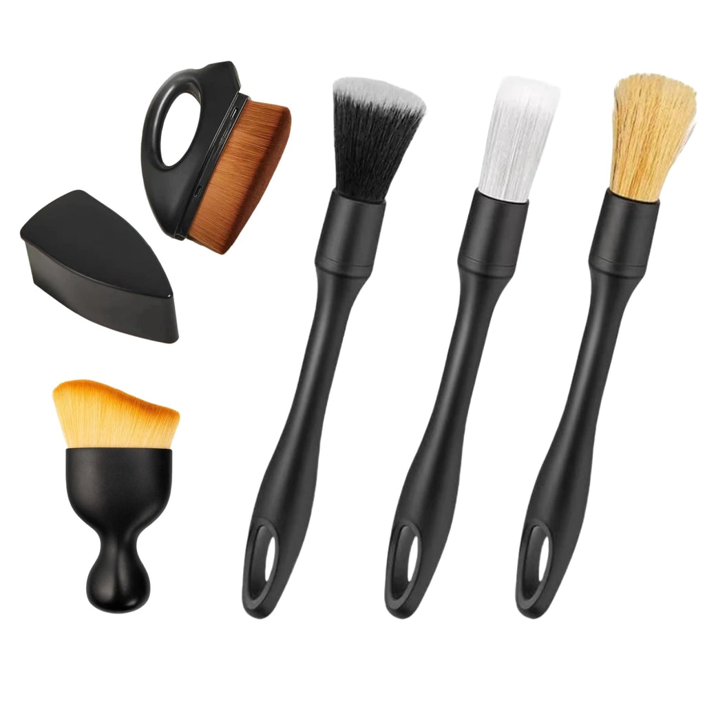 5-Piece Car Detailing Brush Set – Interior & Vent Cleaning Kit