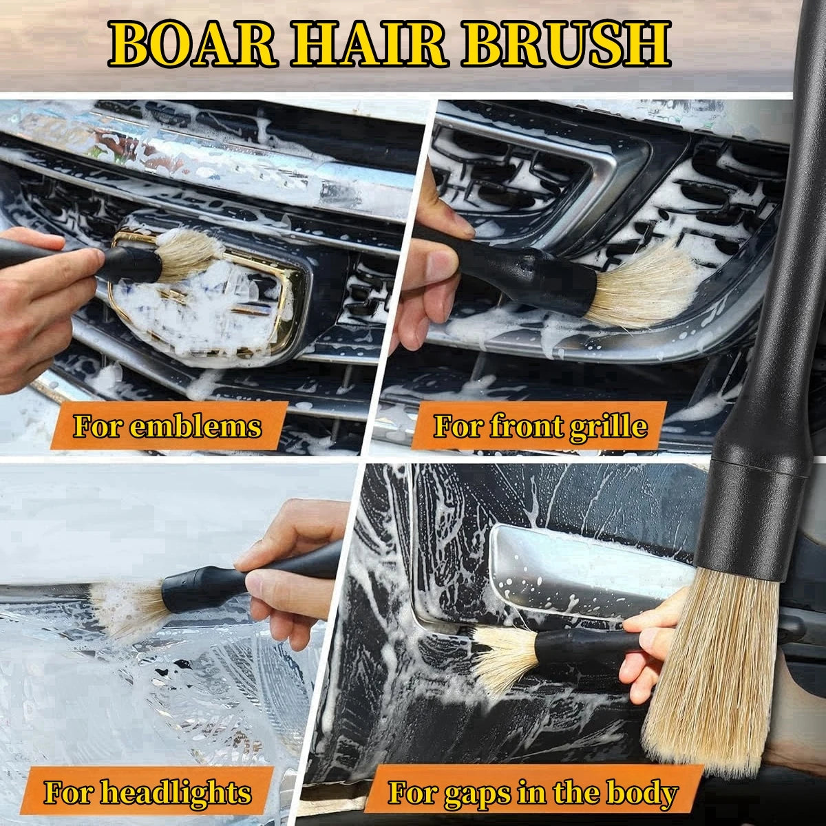 5-Piece Car Detailing Brush Set – Interior & Vent Cleaning Kit